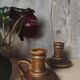 Pair of ceramic candlesticks