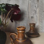 Pair of ceramic candlesticks