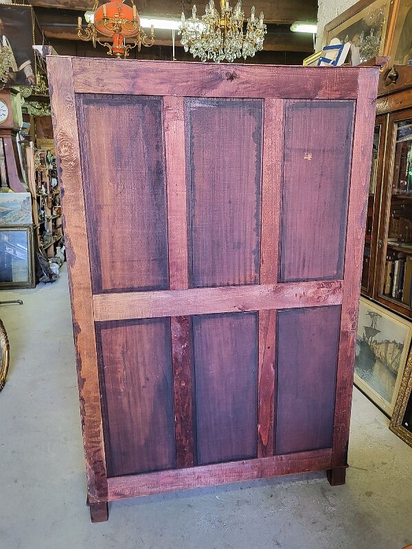 Empire library showcase in mahogany