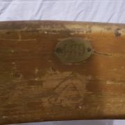 Luterma antique theatre bench circa 1930, vintage wrought iron cinema bench