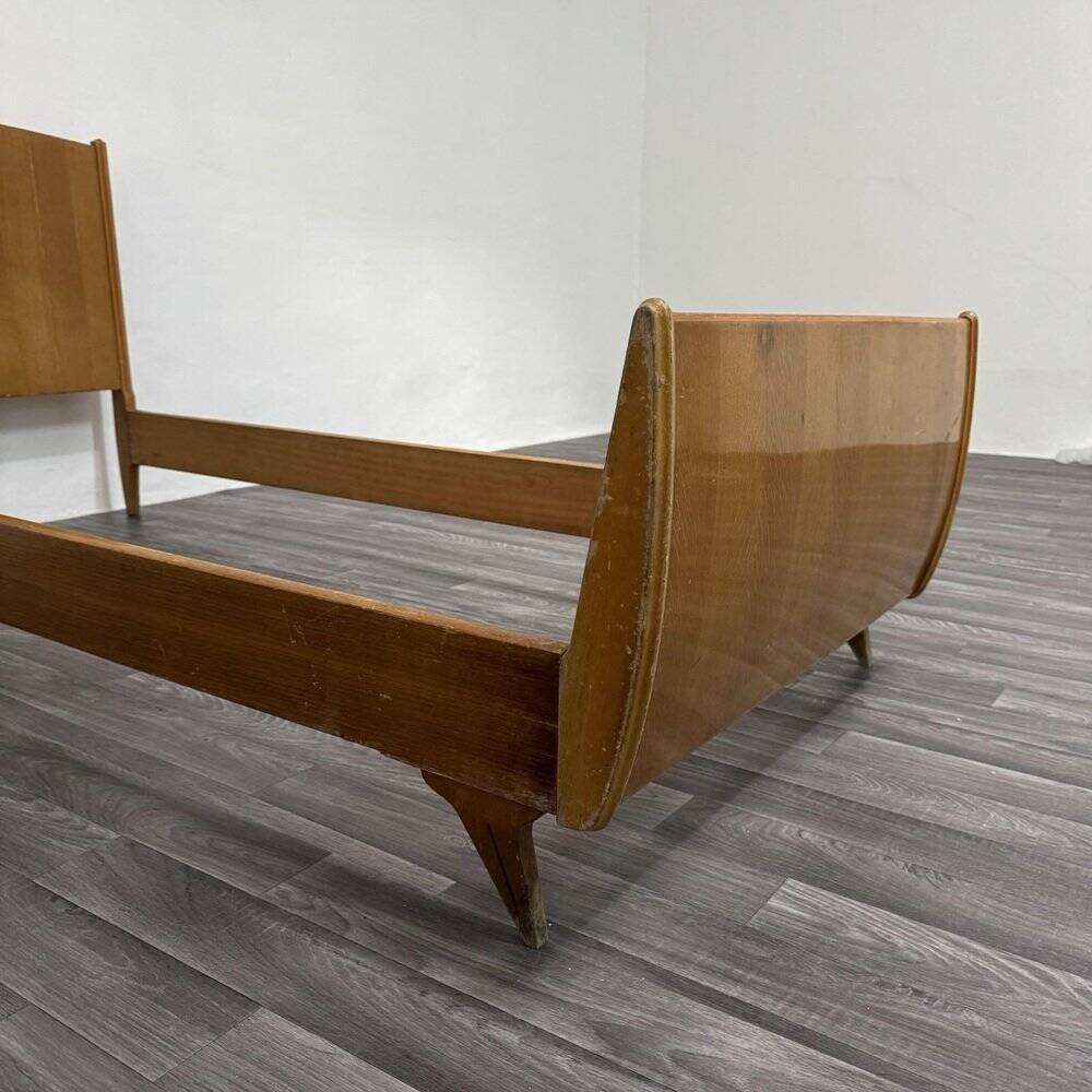 Single Bed and Nightstand attributed to Gio Ponti, 1940s, Set of 2