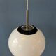 Small white Space Age mushroom pendant light
