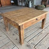Raw wood coffee table