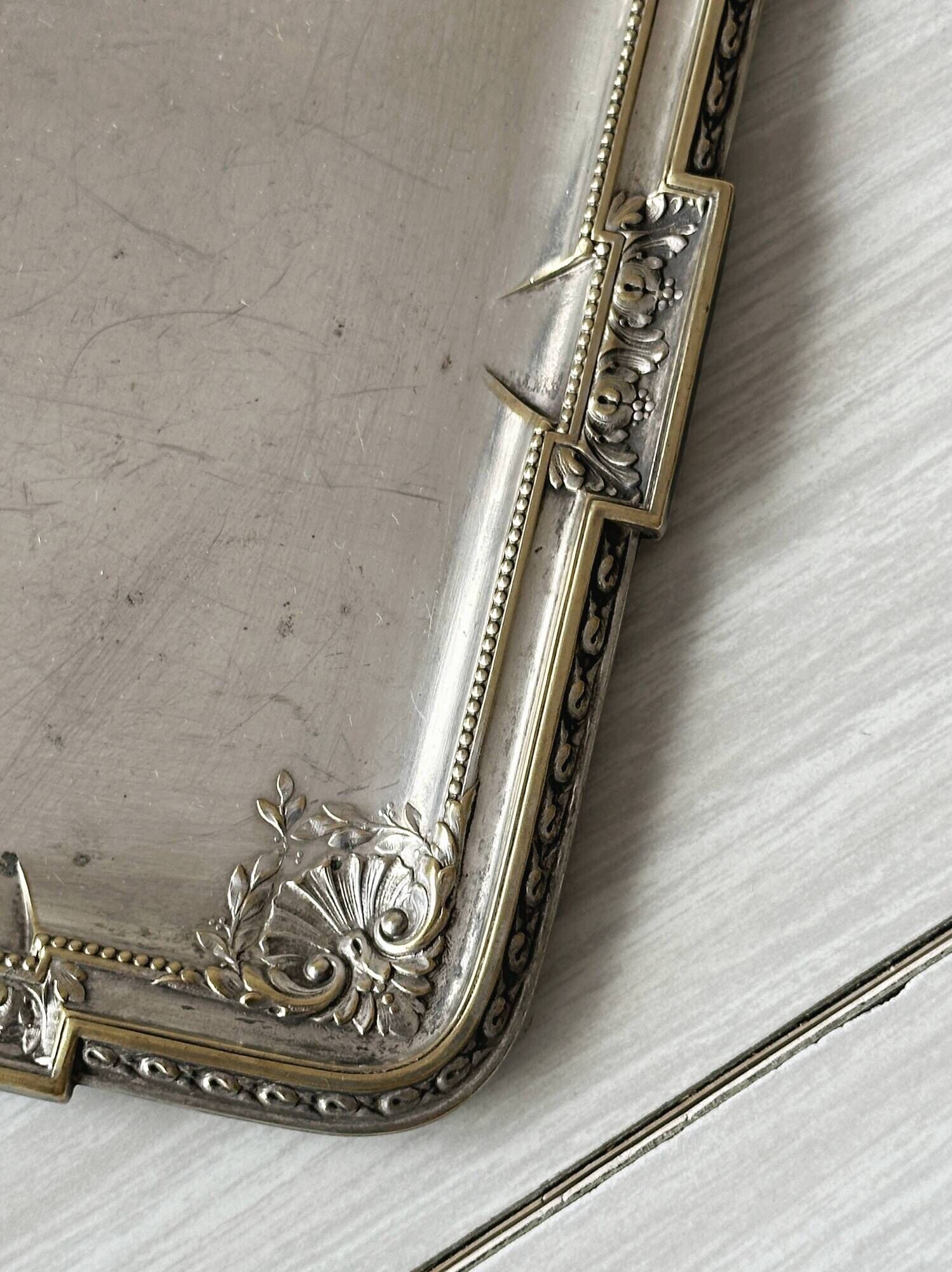 Small antique silver tray