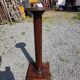 Solid oak column pedestal