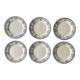 6 antique earthenware dinner plates from Salins-les-Bains (Jura)