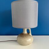 Gray gres ceramic table lamp