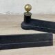 Chenets neoclassical cast iron and brass
