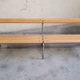 Paire de bancs d'école maternelle enfant fabrication 1950