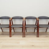 Ensemble de quatre chaises en teck, design danois, années 1960, designer: Ejner Larsen & Aksel Bender Madsen
