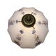Vintage Brass Lamp With White Opaline Shade