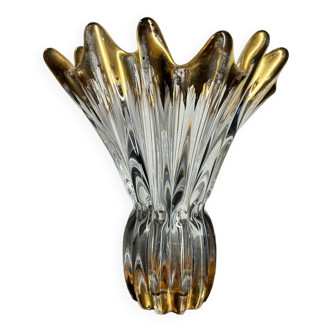 Crystal and gold vase from the 50s