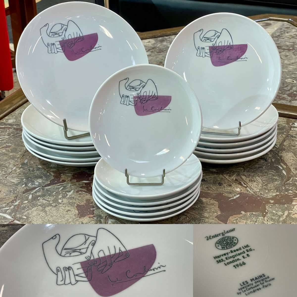 18-piece dinner service by Le Corbusier designed for Prunier restaurants