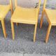 Set of 4 vintage light wood chairs