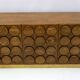 Brutalist Italian Chestnut Wood and Brass Bar Cabinet, 1970s