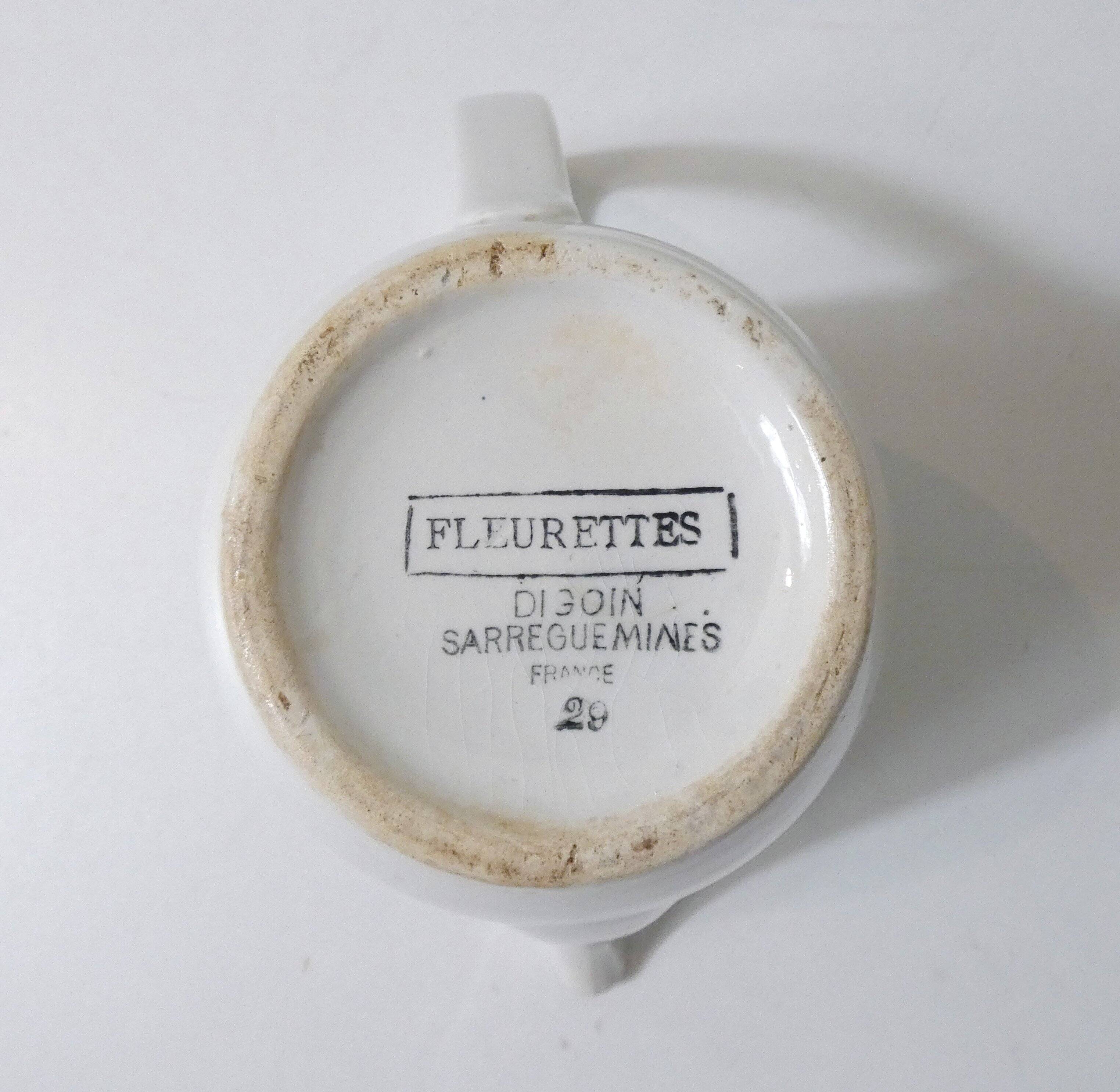 Digoin sarreguemines teapot model fleurettes