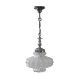 Original Vintage 1960's Lobed Glass Pendant Light
