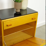 Set of vintage wooden design bedside tables