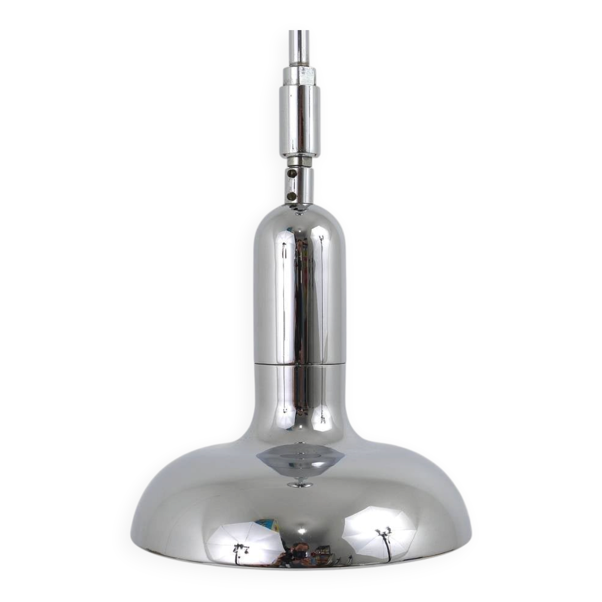 Adjustable suspended luminaire in the style of Gino Sarfatti 4, Gebr. Cosack, Germany, 1970s.