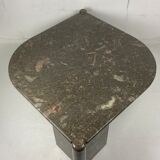 Italian marble teardrop coffee table, 1980s