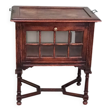 Antique oak tea cabinet