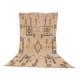 Beige Vintage Moroccan Rug 199 x 376 cm - Berber Wool Rug Handmade