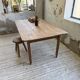 Beech and pine farmhouse table with spindle legs 170 cm
