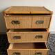 Chest of drawers in bamboo and braided wicker