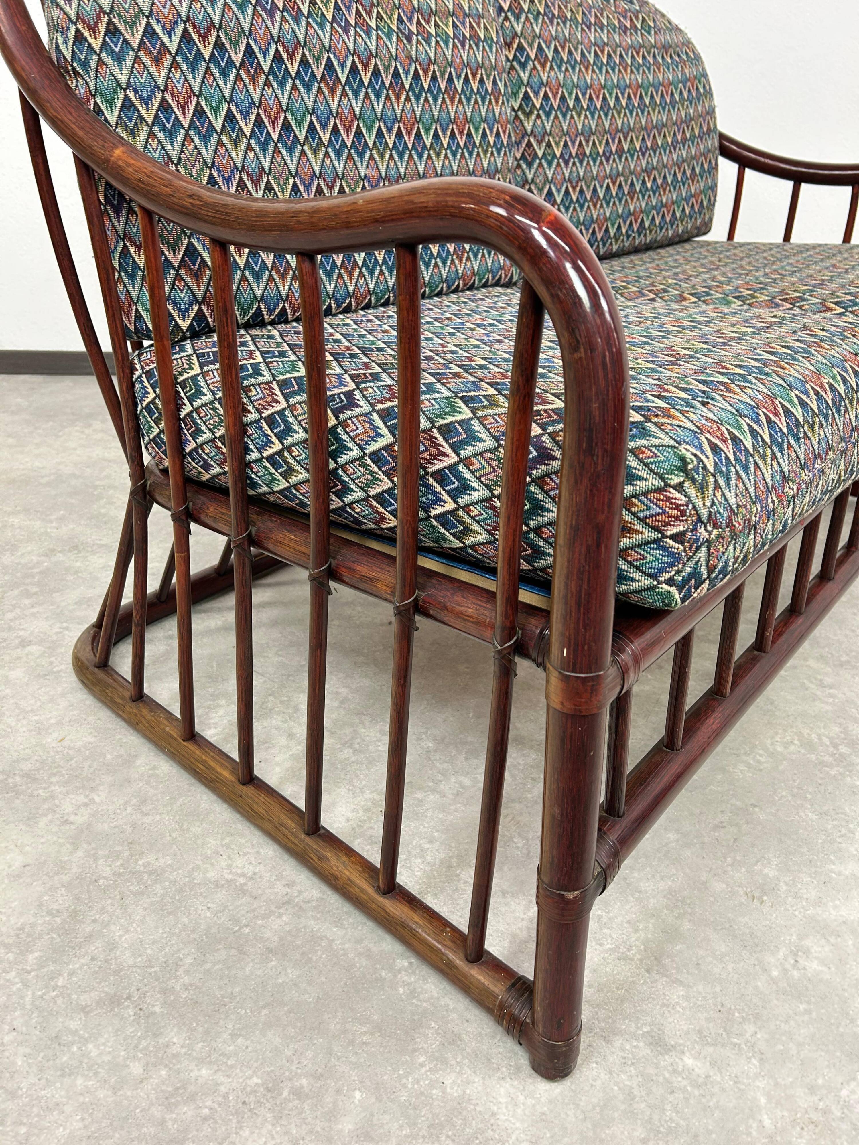 Canapé en bambou de style mid-century moderne par Gervasoni