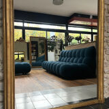 Antique mirror 150/116.5cm Louis-Philippe with pearl gold leaf.
