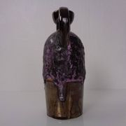 Purple & Gold Lava 321/3 Ceramic Vase from Ruscha, 1960s