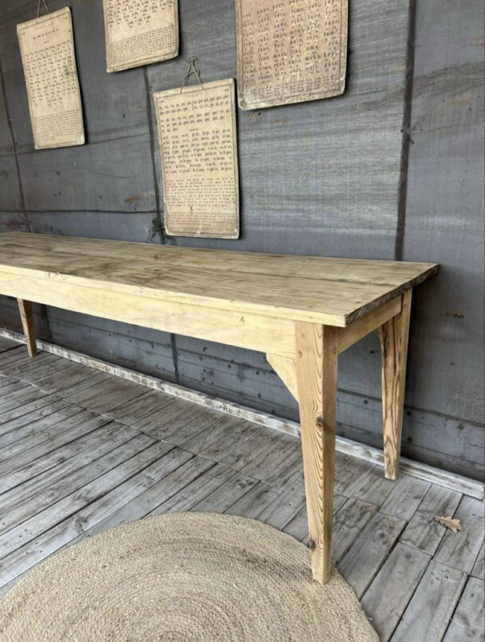 Console d'atelier bois brut