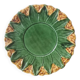 Plate signed vintage pineapple barbotine Portugal hand painted