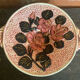 Old Plate VALLAURIS Polychrome Ceramic Flower Decor Vintage