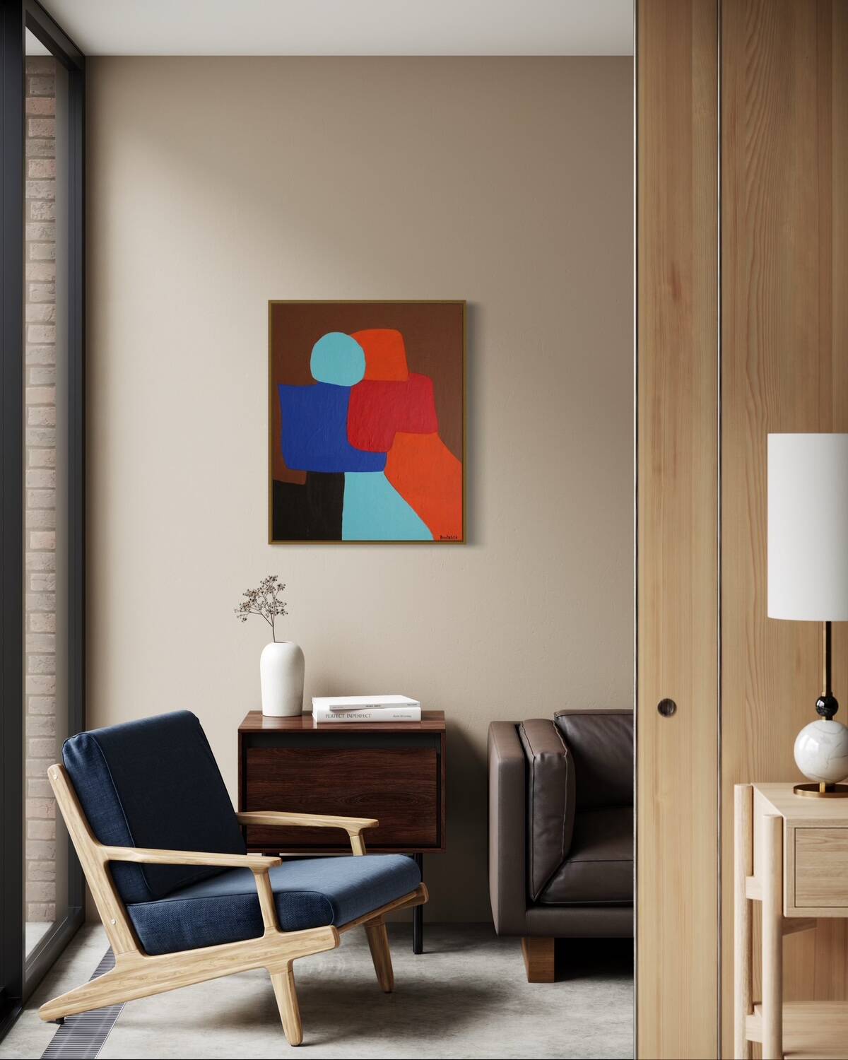 A hug original painting on stretched canvas 65x54cm