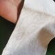12 damask linen table napkins with an antique silk monogram from the 19th century.