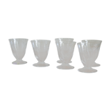 Set of 6 water glasses with stylized branch pattern