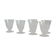Lot de 6 verres à eau motif branche stylisée