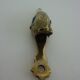 Mail clip, pinced a bronze ticket, duck head with blue glass eyes