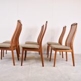 Set of 6 dining chairs, model EVA by Niels Kofoed, Denmark