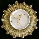 Mazzega gold amber pair of wall light