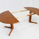 Vintage Danish round extendable dining table Gudme 1960s