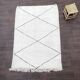 Moroccan black and white Berber rug 150x220