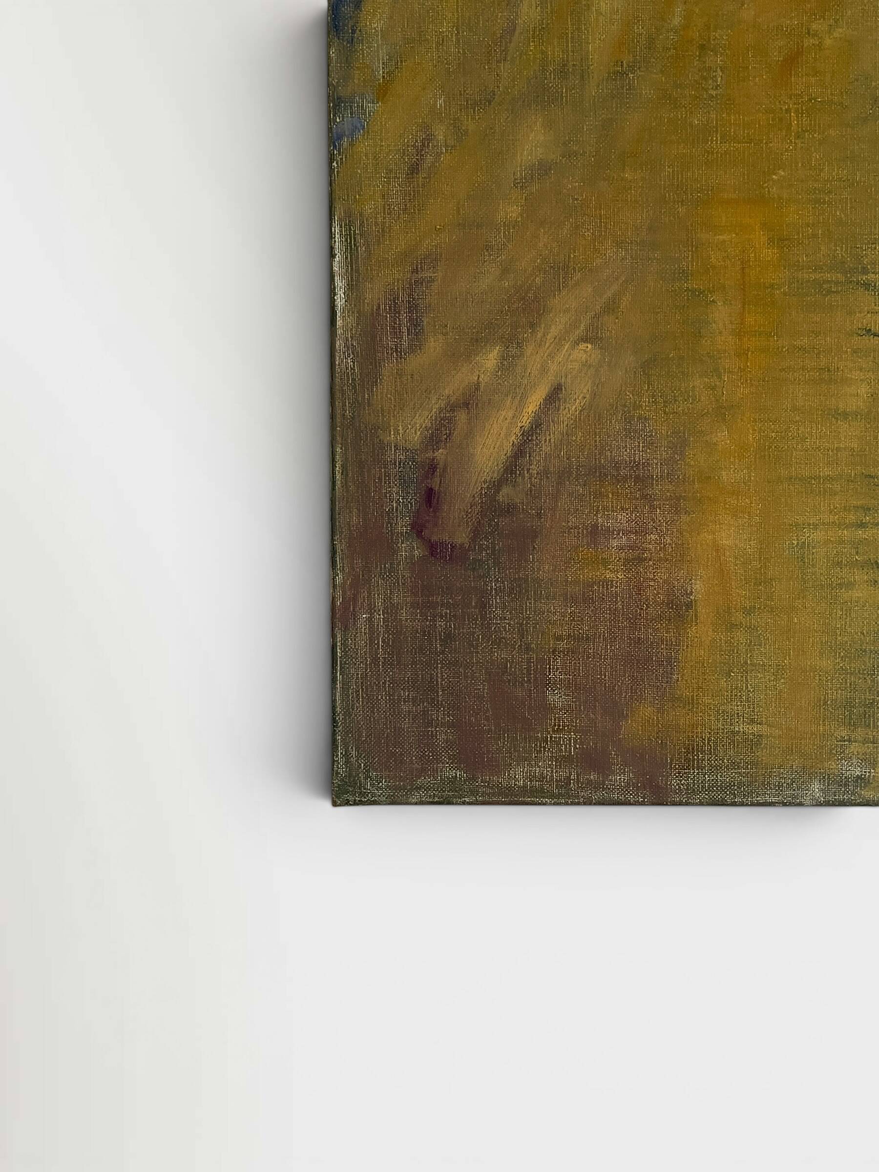 Tableau abstrait sur toile, technique mixte vers 1970