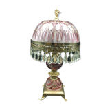 Vintage bedside with grapevines and chiseled crystal