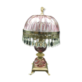 Vintage bedside with grapevines and chiseled crystal