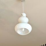 White opaline pendant lamp by Massimo Vignelli for Gino Vistosi, Murano