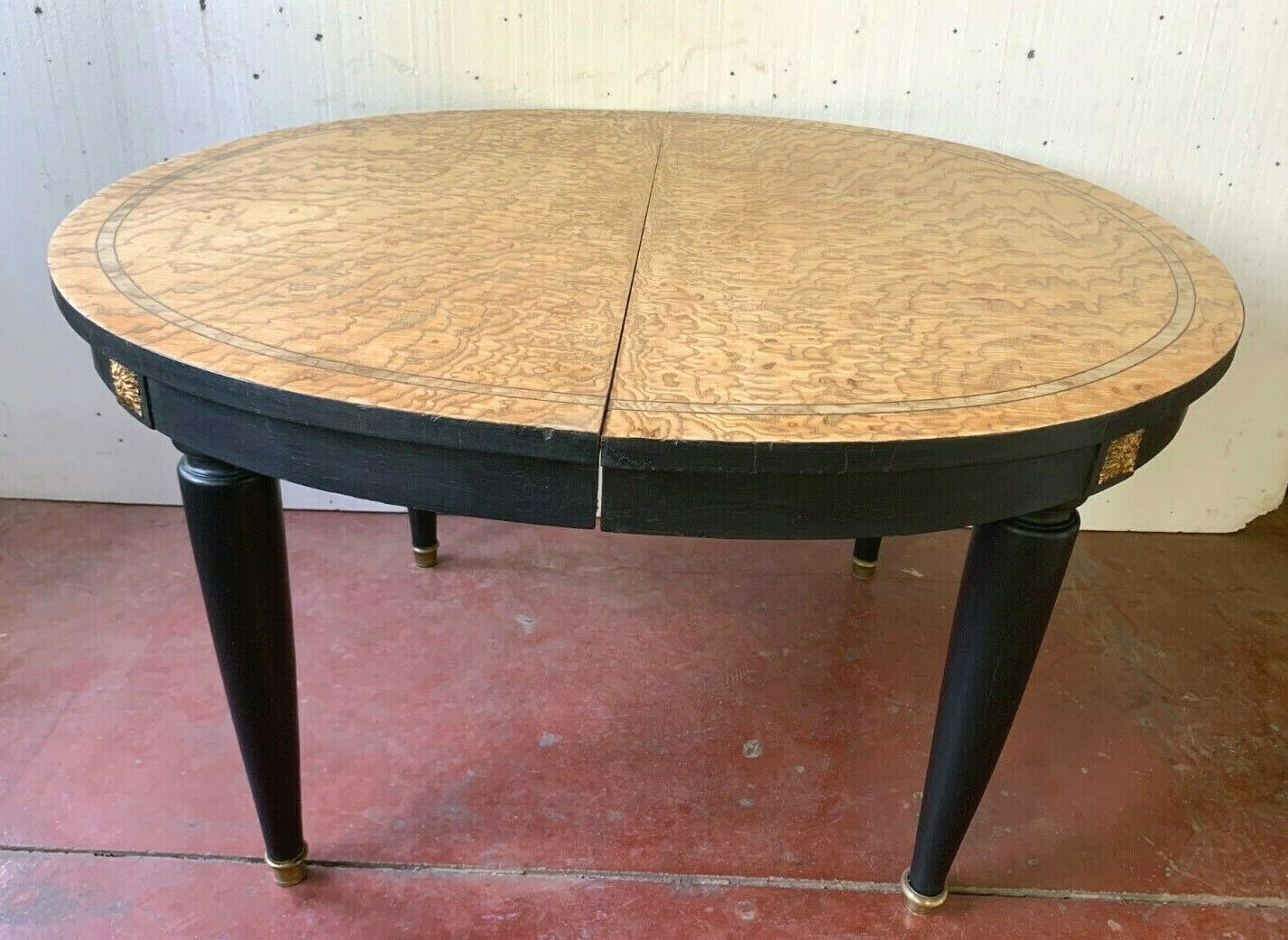 Louis XVI style table in patinated wood