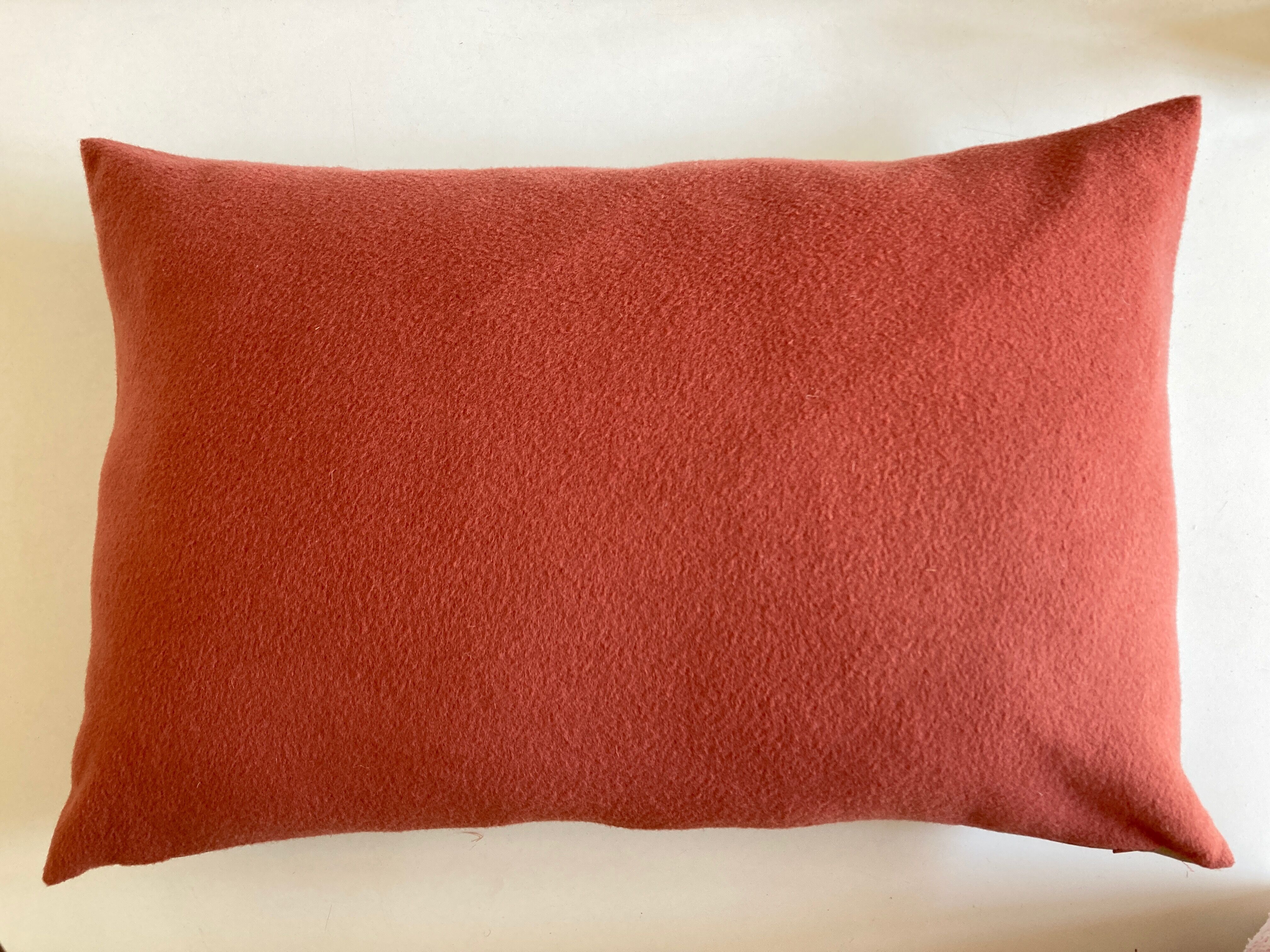 Cushion in cashmere cloth 1970 reversible old linen 60x40