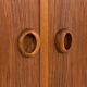 Danish mid century vinyl record cabinet in teak, 1970s